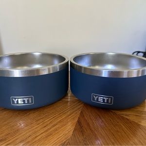 Navy Yeti Dog Bowls